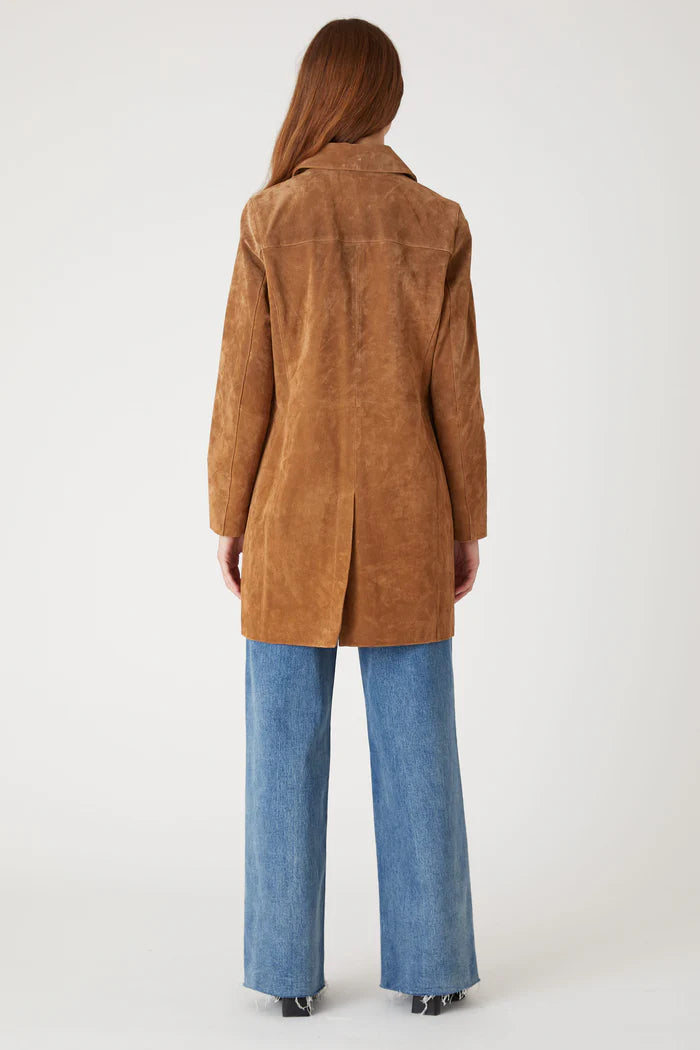 Dirt Bike Suede Trench Coat