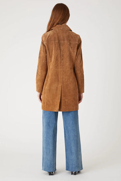Dirt Bike Suede Trench Coat