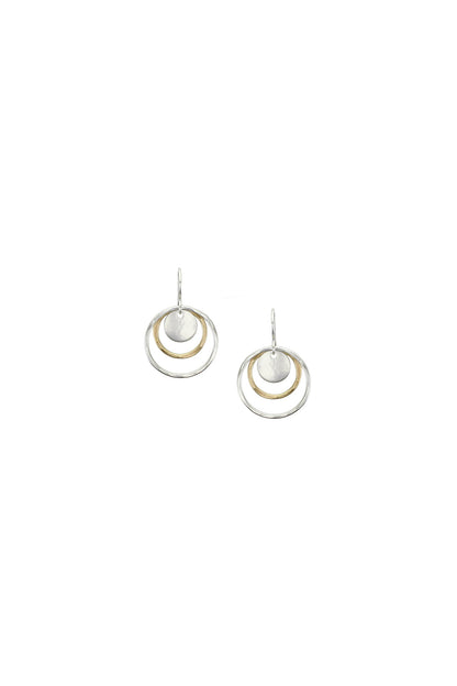 Disc with Rings Earring