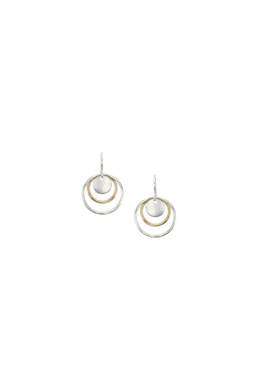 Disc with Rings Earring