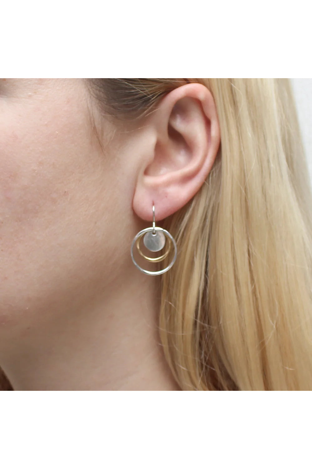 Disc with Rings Earring