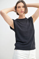 Cap Sleeve Sweater Charcoal