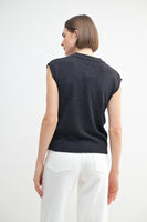 Cap Sleeve Sweater Charcoal