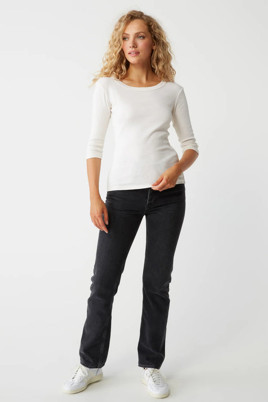 Dot 3/4 Sleeve Tee Chalk