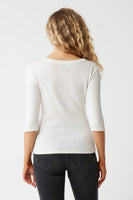 Dot 3/4 Sleeve Tee Chalk