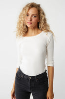 Dot 3/4 Sleeve Tee Chalk