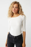 Dot 3/4 Sleeve Tee Chalk