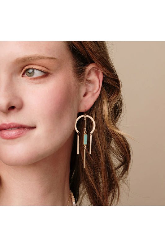 Dream Stone Earring Turquoise/Gold