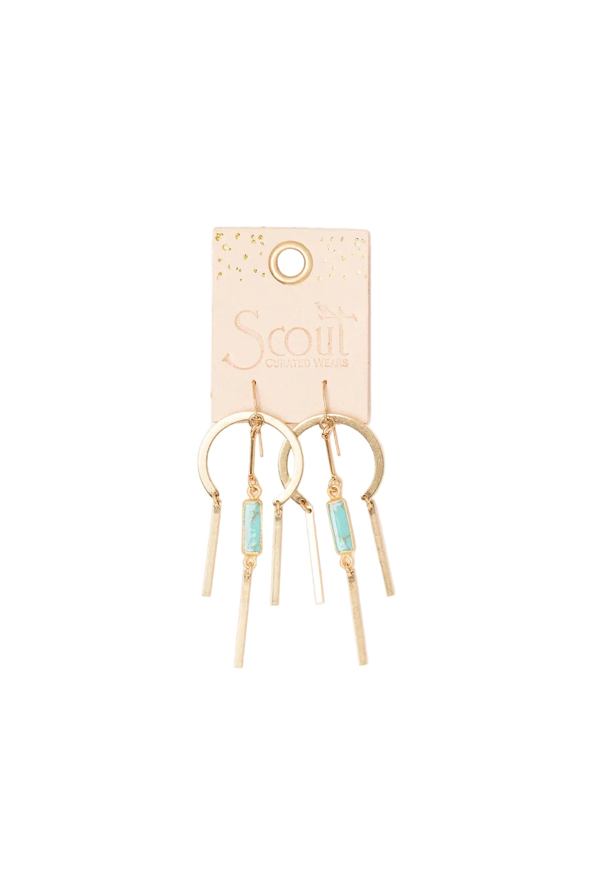 Dream Stone Earring Turquoise/Gold