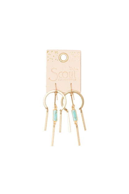 Dream Stone Earring Turquoise/Gold