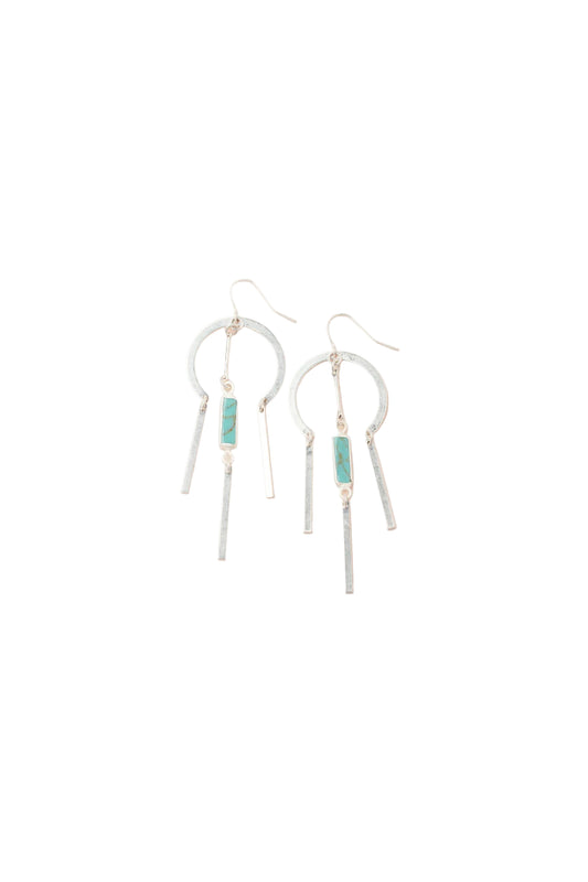 Dream Stone Earring Turquoise/Silver