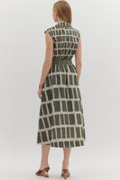 Sleeveless Button Down Midi Dress