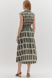 Sleeveless Button Down Midi Dress
