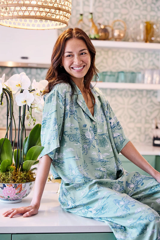 Eco Satin Wildest Dreams Set in Mermaid Toile