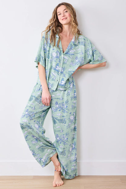 Eco Satin Wildest Dreams Set in Mermaid Toile