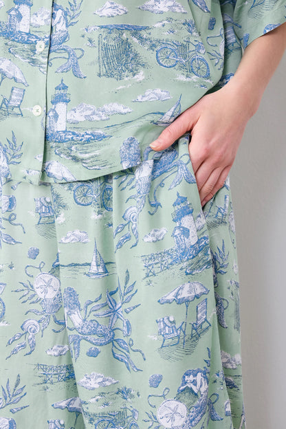 Eco Satin Wildest Dreams Set in Mermaid Toile