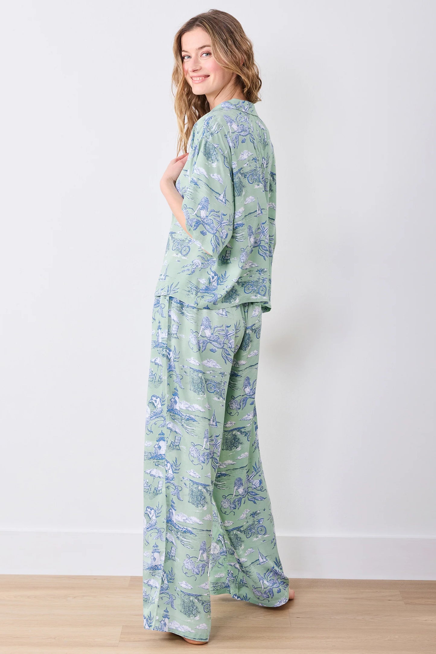 Eco Satin Wildest Dreams Set in Mermaid Toile