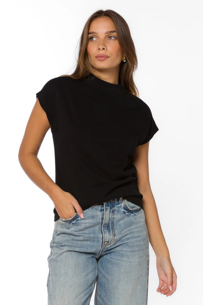 Elizette Mock Neck Tee