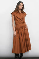 Eloise Wrap Front Poplin Top