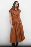 Eloise Wrap Front Poplin Top