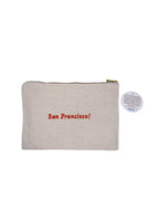 Embroidered San Francisco Flowers Pouch