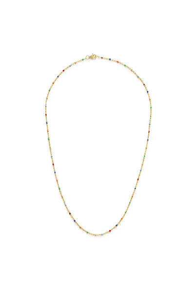 Colorful Enamel Chain Necklace