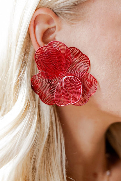 Erica Earrings Crimson