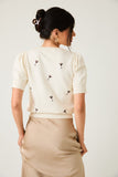 Espresso Martini Embroidered Knit Top