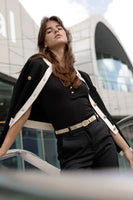 Eva Metallic Leather Belt Gold