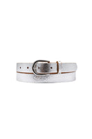 Eva Metallic Leather Belt Silver