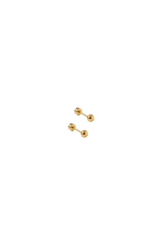 Evelyn Screwback Studs Gold