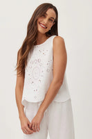 Eyelet Embroidered Tank