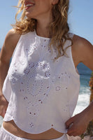 Eyelet Embroidered Tank