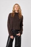 Oliver Mock Neck Sweater Chocolate