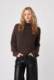 Oliver Mock Neck Sweater Chocolate