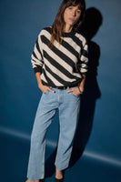 Fabienne Parchment Stripe Sweater