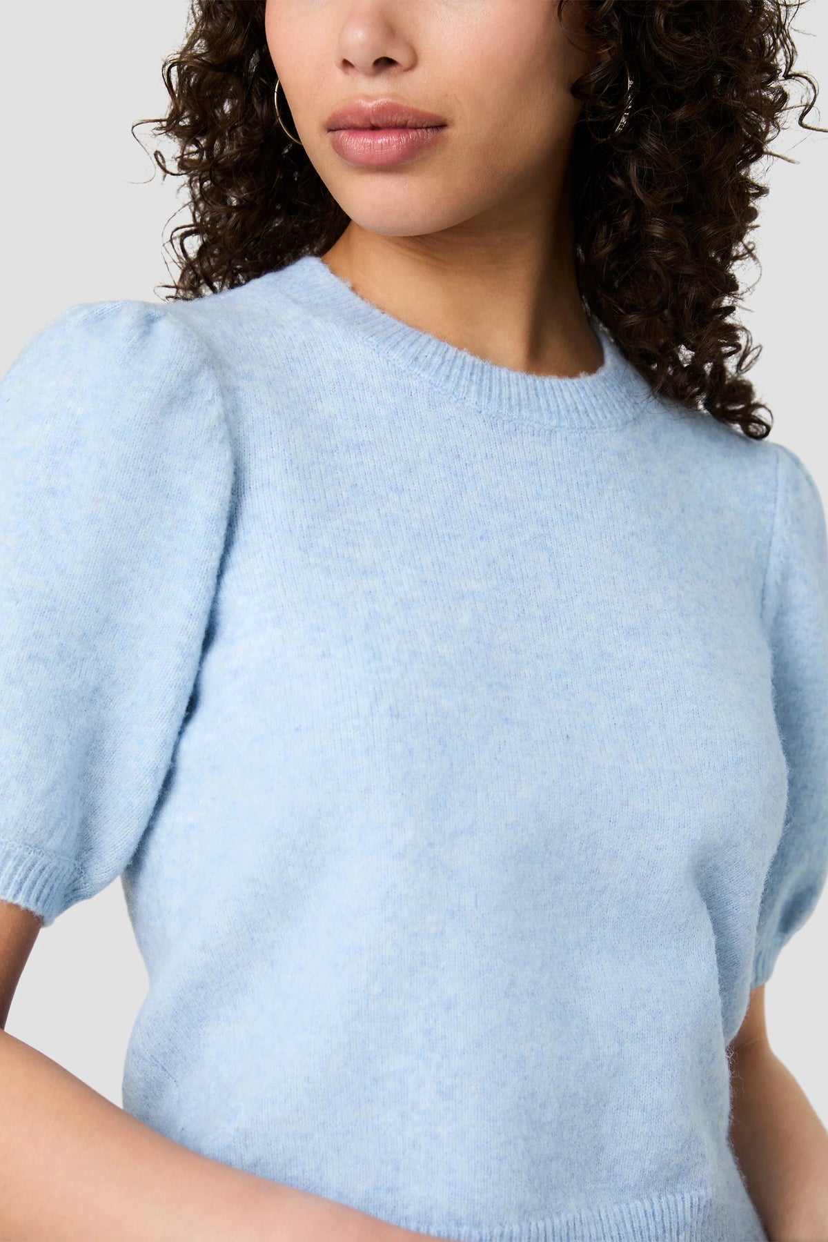 Yulia Knit Puff Sleeve Sweater