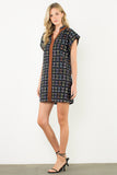 Short Sleeve Embroidered Detail Dress