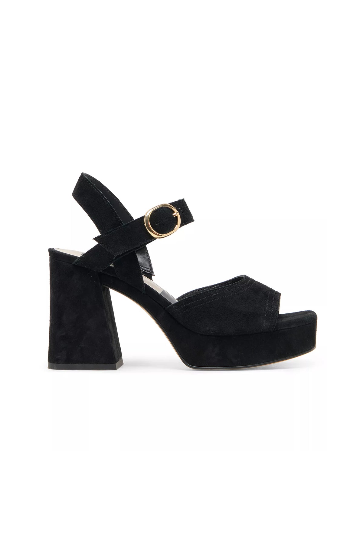 Fatima Platform Heels Onyx Suede