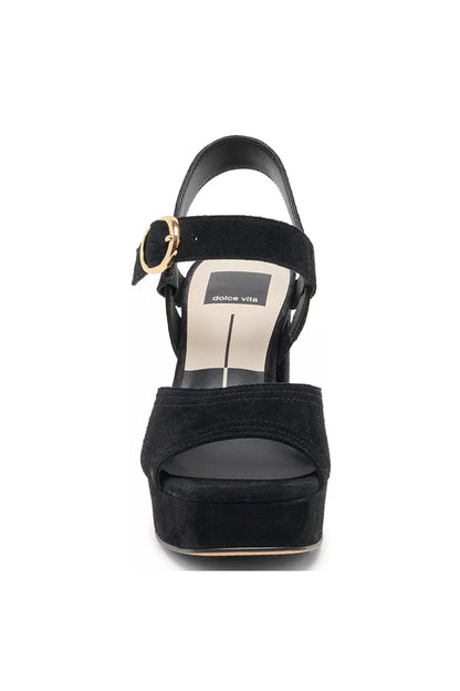Fatima Platform Heels Onyx Suede
