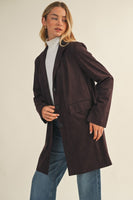 Faux Suede Topcoat