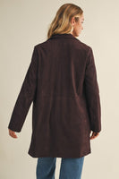 Faux Suede Topcoat