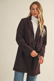 Faux Suede Topcoat