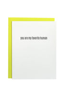 Favorite Human Card