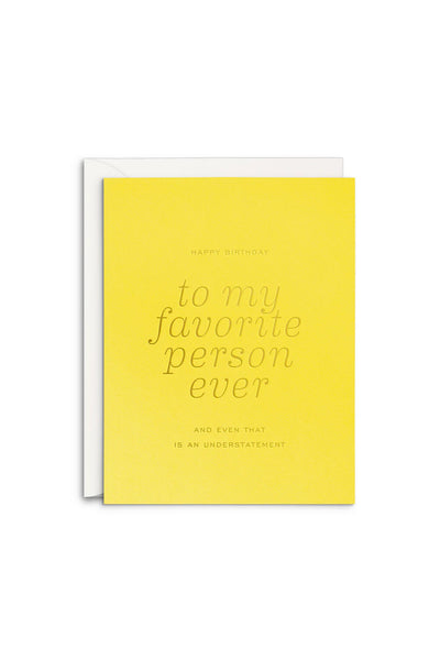 Favorite Person Birthday Card