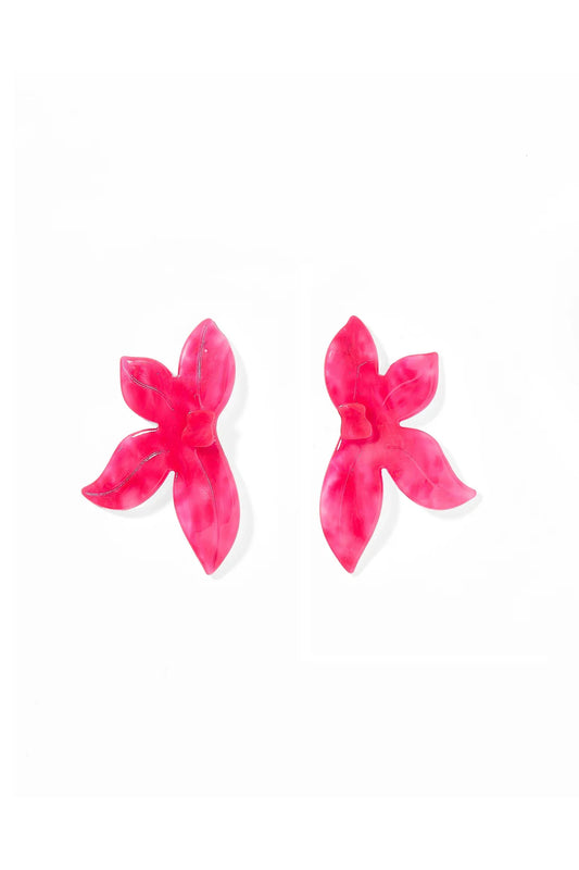 Fern Statement Earrings Cosmic Pink