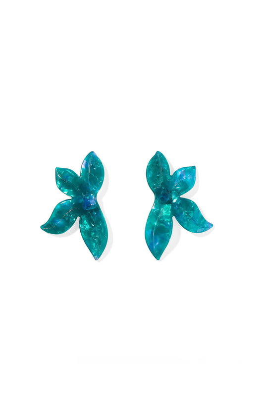 Fern Statement Earrings Mystic Lagoon