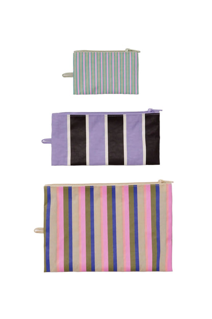 Flat Pouch Set Candy Shop Stripes