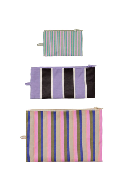 Flat Pouch Set Candy Shop Stripes