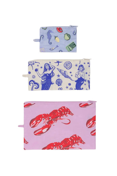 Flat Pouch Set Sea Creatures